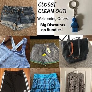Closet Clear out!!  Make me an offer!